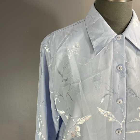 Periwinkle blue blouse size 16 UK (size 12 US) - Picture 6 of 17